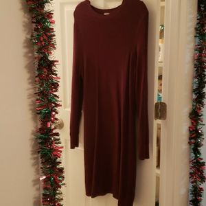 Purple sweater dress